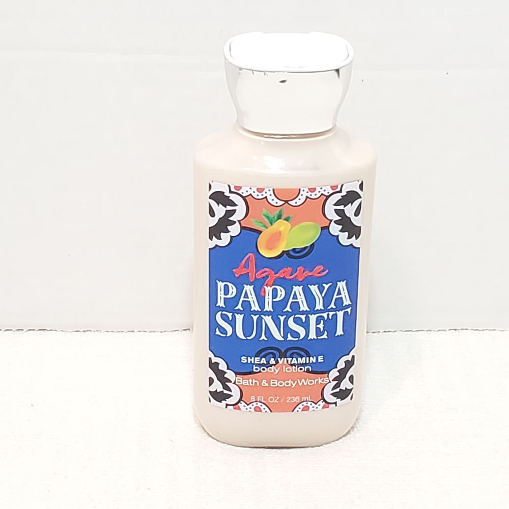 Bath and Body Works Agave Papaya Sunset Body Lotion Shea & Vitamin E 8 oz